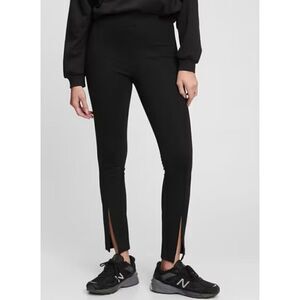 Gap high rise slit front black leggings size 8